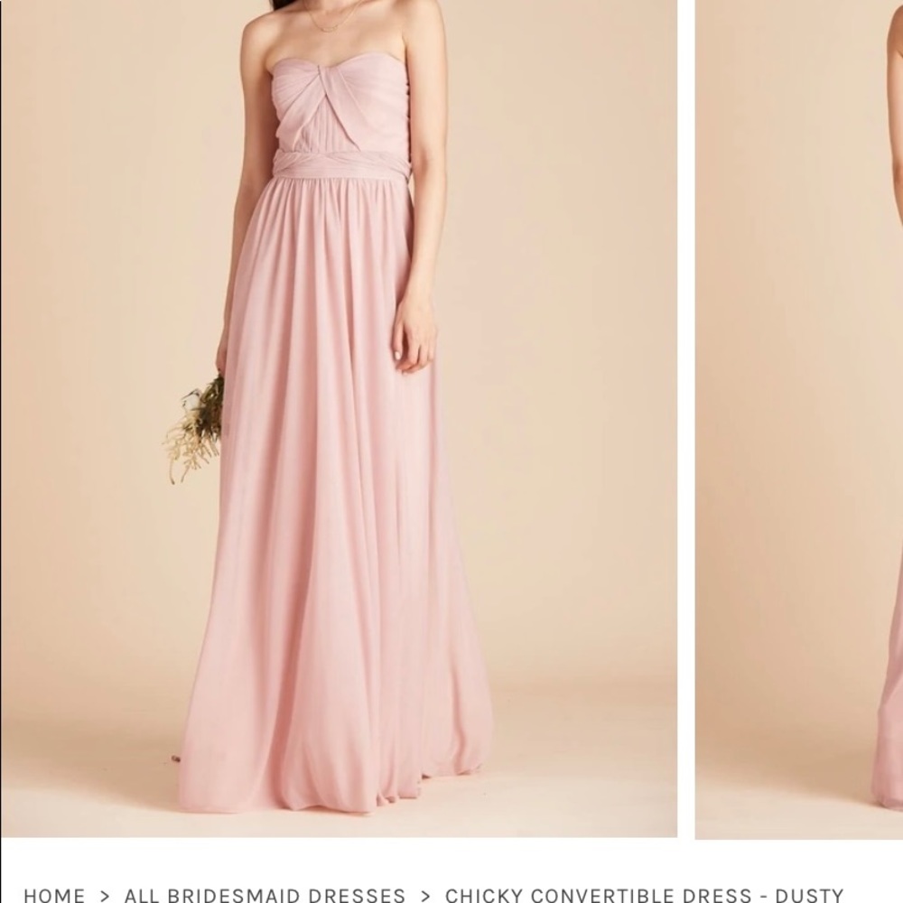 TAGS ON BIRDY GREY BRIDESMAID DRESS. Never been worn, convertible dress.